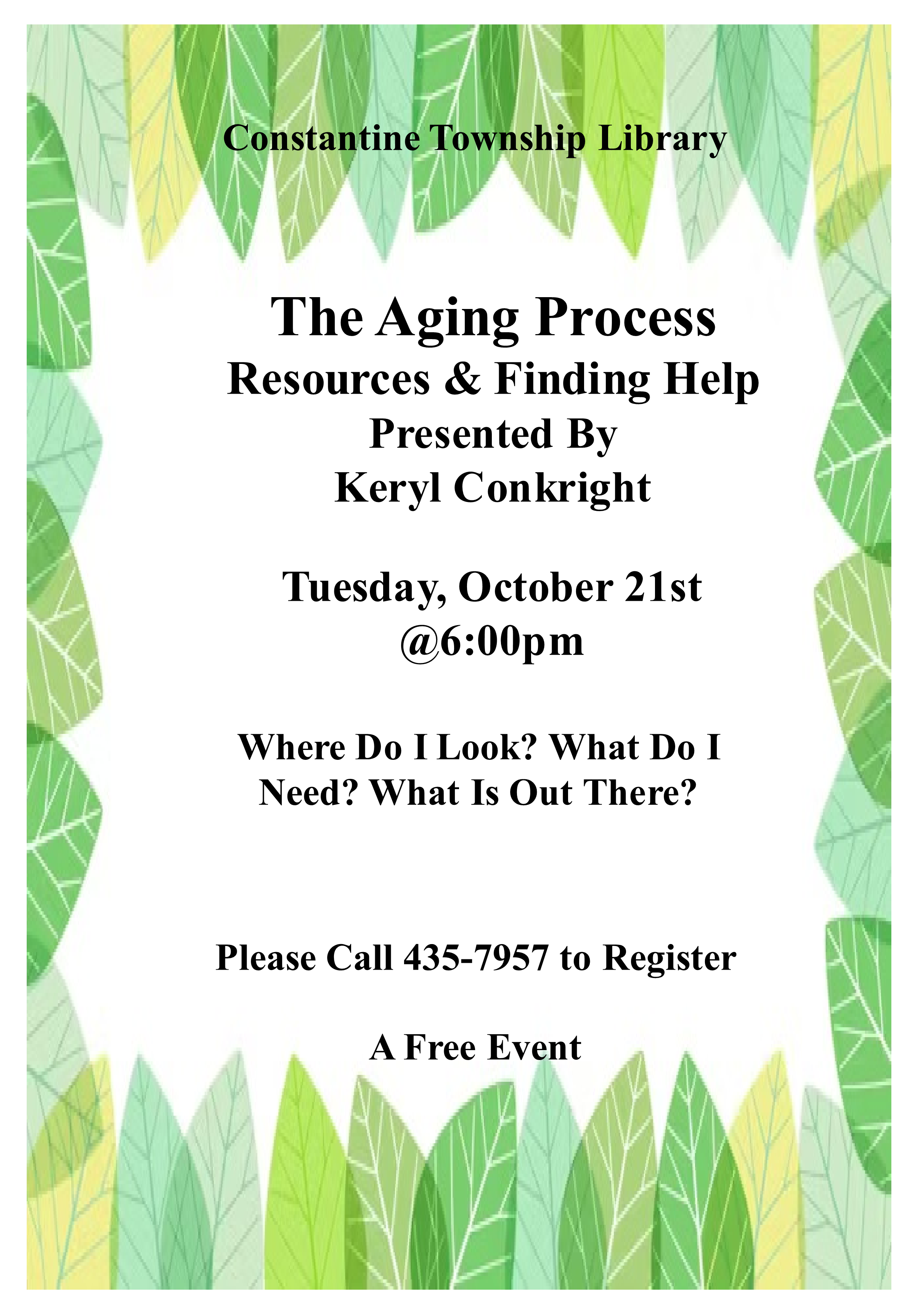 The Aging Process:Resources & Finding Help