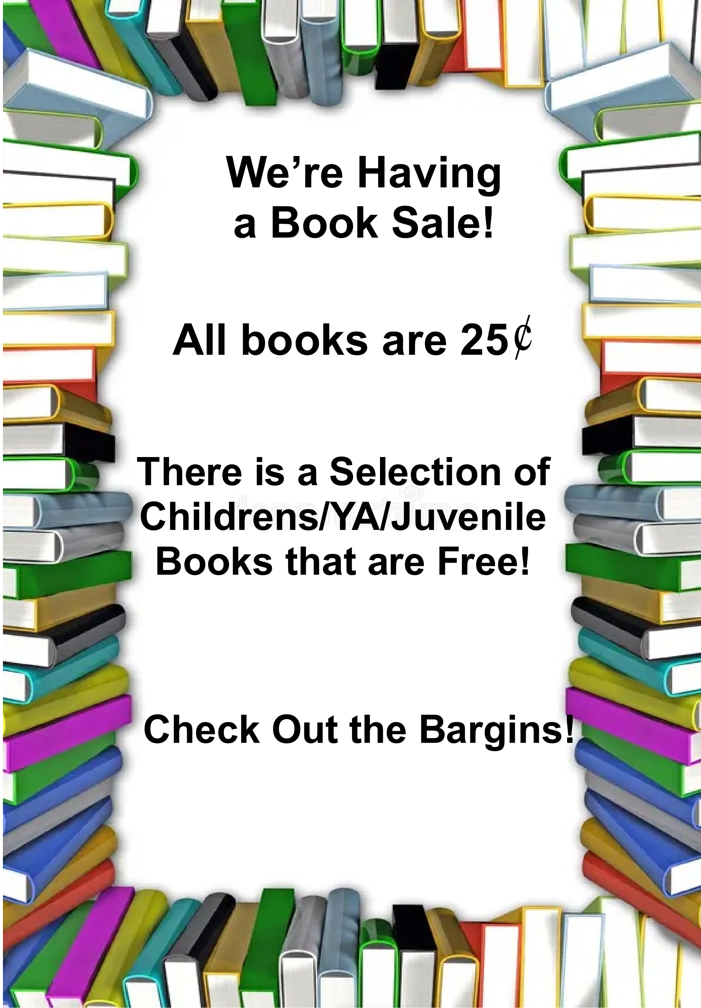 We're Having a Book Sale!