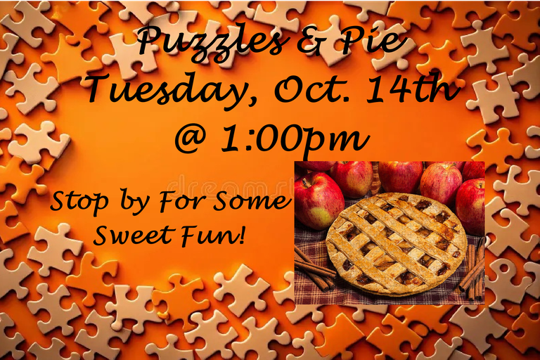 October Puzzles & Pie